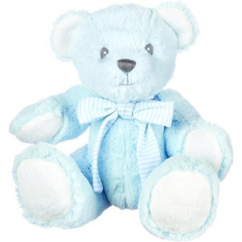 Hug-a-Boo Small Blue Bear with Rattle 9 Hug-a-Boo Small Blue Bear with Rattle - Animal Toy Shop -