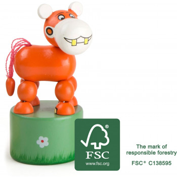 Dancing Hippo 5 legler small foot Druecktier Nilpferd FSC