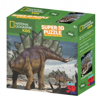 National Geographic Kids Super 3D Stegosaurus Dinosaur Puzzle (150-Piece) 11 KIFylL