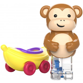 Zoomigos Monkey with Banana Zoomer - Animal Toy Shop -