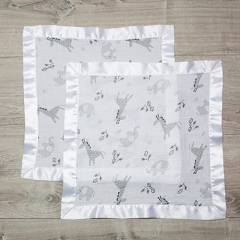Lulujo Afrique Cotton Muslin Security Blankets 11 Lulujo Afrique Cotton Muslin Security Blankets - Animal Toy Shop -
